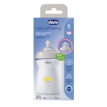 CHICCO BIBERON NAT FEEL PP 6M+ 330 ML UNISEX