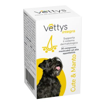 Vettys Integra Cute&Manto Cane 30 Compresse Masticabili