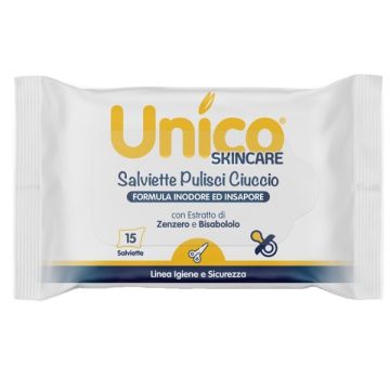 Unico pulisci ciuccio 15 salviettine