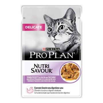 Pro plan wc delicate teneri pezzetti in salsa con tacchino 85 g