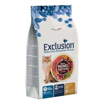 Exclusion Gatto Mediterraneo Adulto Sterilizzato Manzo 1,5 Kg