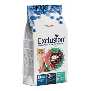 Exclusion Gatto Mediterraneo Adulto Sterilizzato Tonno 1,5 Kg     Temporaneamente Mancante Dall'Azienda Produttrice