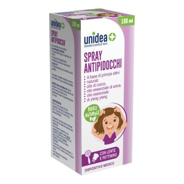 Unidea spray antipidocchi 100 ml + pettine e lenti inclusi