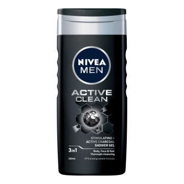 NIVEA - Men active clean - doccia shampoo gel 250 ml NIVEA - Men active clean - doccia shampoo gel 250 ml