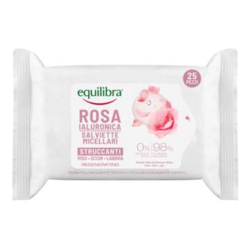 Equilibra rosa ialuronica salviette micellari struccanti 25 pezzi