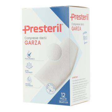 Garza compressa medipresteril 12/8 fu 36x40cm 12 pezzi