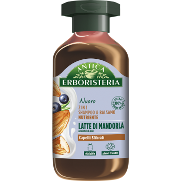 ANTICA ERBORISTERIA - 2in1 Latte di mandorla e acai - shampoo+balsamo ristrutturante 225 ml
