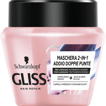 Schwarzkopf gliss maschera addio doppie punte 300 ml Schwarzkopf gliss maschera addio doppie punte 300 ml