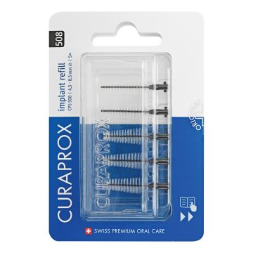 Curaprox Capsule 505 Implant Refill 5 Scovolini Black