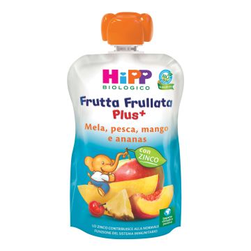 Hipp bio frutta frullata plus + mela pesca mango ananas con zinco 90 g