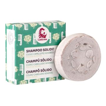 Lamazuna shampoo solido cuoio capelluto sensibile con polvere di peonia 70 ml