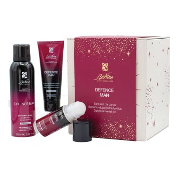 Kit natale 2022 defence man safe shave 200 ml + safe balm 75 ml + dry touch 50 ml