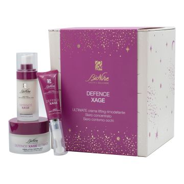 Kit natale 2022 defence xage siero contorno occhi 15 ml + siero concentrato 30 ml + ultimate lifting rimodellante 50 ml