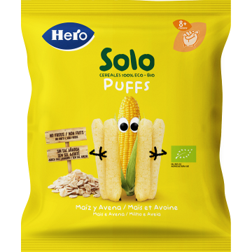 Hero solo snack puff avena mais 25 g
