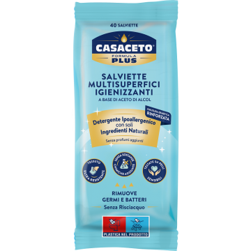 Casaceto salviettine igienizzanti aroma neutro 40 pezzi