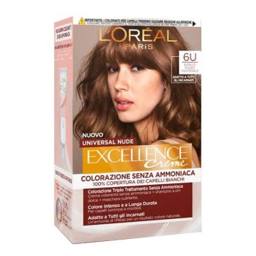 L’Oreal Paris - Excellence universal nude - Colorazione permanente - N. 6U Biondo scuro universale L’Oreal Paris - Excellence universal nude - Colorazione permanente - N. 6U Biondo scuro universale