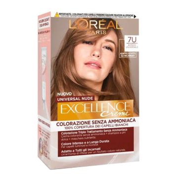 L’Oreal Paris - Excellence universal nude - Colorazione permanente - N. 7U Biondo universale L’Oreal Paris - Excellence universal nude - Colorazione permanente - N. 7U Biondo universale