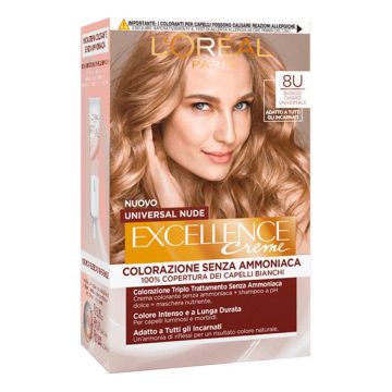 L’Oreal Paris - Excellence universal nude - Colorazione permanente - N. 8U Biondo chiaro universale L’Oreal Paris - Excellence universal nude - Colorazione permanente - N. 8U Biondo chiaro universale