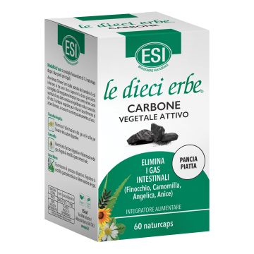 Esi le dieci erbe carbone vegetale attivo 60 naturcaps