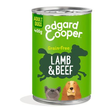 Edgard&cooper dog e adult lamb beef 400 g