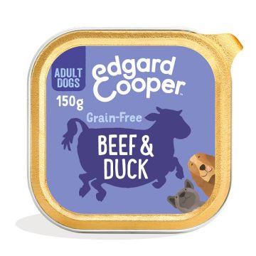 Edgard&cooper dog e adult beef duck 150 g