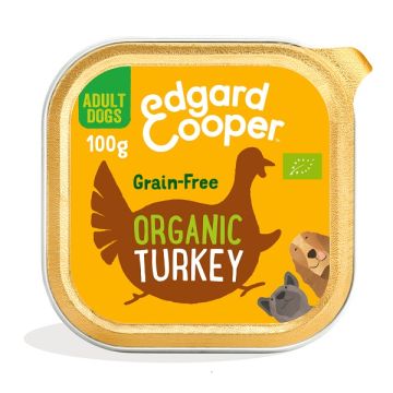 Edgard&cooper dog e adult organic turkey 100 g