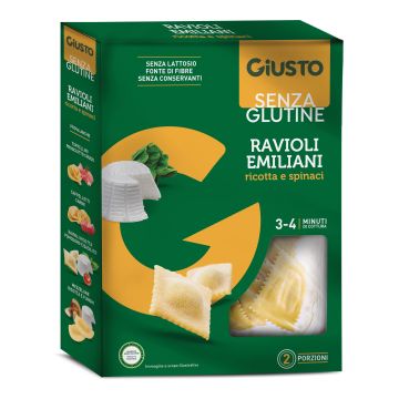 GIUSTO SENZA GLUTINE RAVIOLI RICOTTA E SPINACI 250 G
