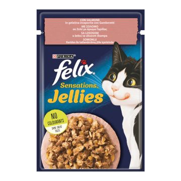 Felix sensations salmone in gelatina gamberetti 85 g