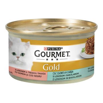 Gold intrecci di salmone & merluzzo 85 g