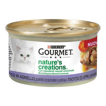 Gourmet nature's creations ricco in agnello guarnito pomodori pastinaca 85 g