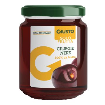 Giusto solo frutta marmellata ciliegie nere 284 g