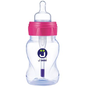 J bimbi bfree classic 160 ml ghiera rosa biberon in polipropilene tettarella in silicone