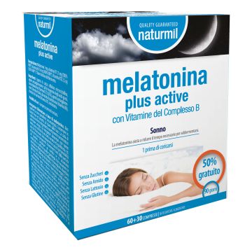 Naturmil melatonina plus active 90 compresse