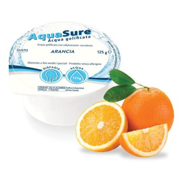 Aquasure acqua gelificata edulcorata arancia 24 pezzi da 125 g