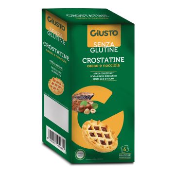 Giusto senza glutine crostatina cacao nocciole 4 pezzi da 45 g