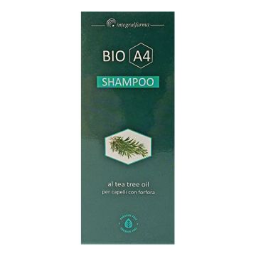 Bio a4 shampoo tea tree oil per capelli con forfora 200 ml