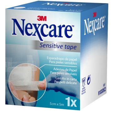 Cerotto su rocchetto nexcare sensitive tape 5x500cm