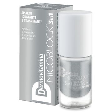 Dermovitamina micoblock 3in1 smalto idratante traspirante argento 5 ml