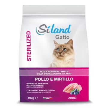 Siland gatto adulto sterilizzato pollo mirtillo 400 g