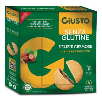 Giusto senza glutine delizie cremose al cacao nocciola 180 g