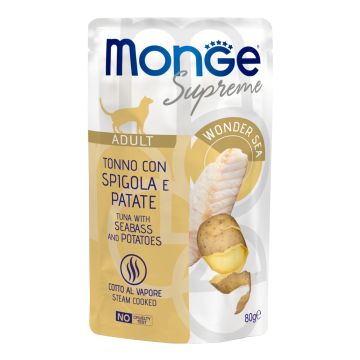 Monge buste supreme adult tonno spigola patate 80 g Monge buste supreme adult tonno spigola patate 80 g