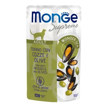 Monge buste supreme adult tonno cozze olive 80 g