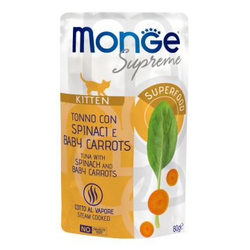 Monge buste supreme kitten tonno spinaci carote 80 g