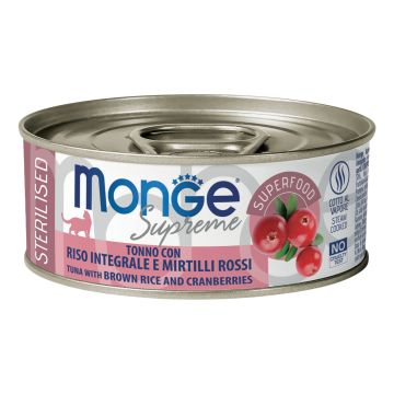 Monge supreme sterilised tonno riso integrale mirtilli rossi 80 g