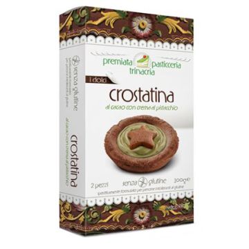 Premiata pasticceria trinacria crostatina al cacao con crema al pistacchio 150 g