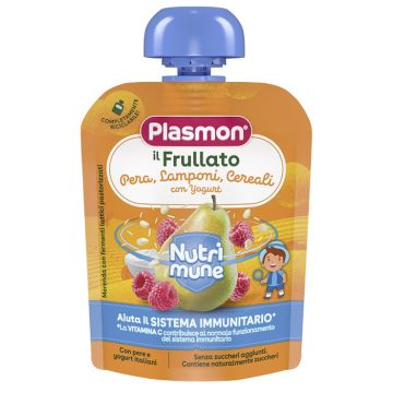 Plasmon nutri-mune pera/lamponi e cereali con yogurt 85 g
