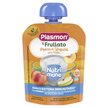 Plasmon nutri-mune pesca/yogurt con mela 85 g