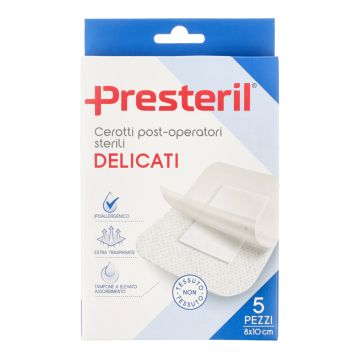 Medicazione medipresteril post operatoria delicata sterile 8x10 5 pezzi