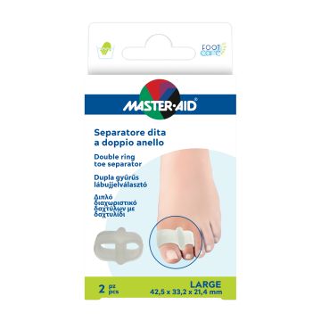 Footcare separatore dita anello doppio large 2 pezzi