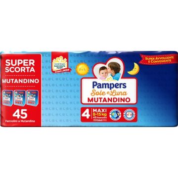 Pampers sole luna mutandina trio maxi 45 pezzi